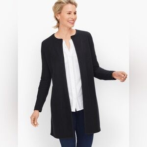 Talbots long Black Knit cardigan women’s medium
